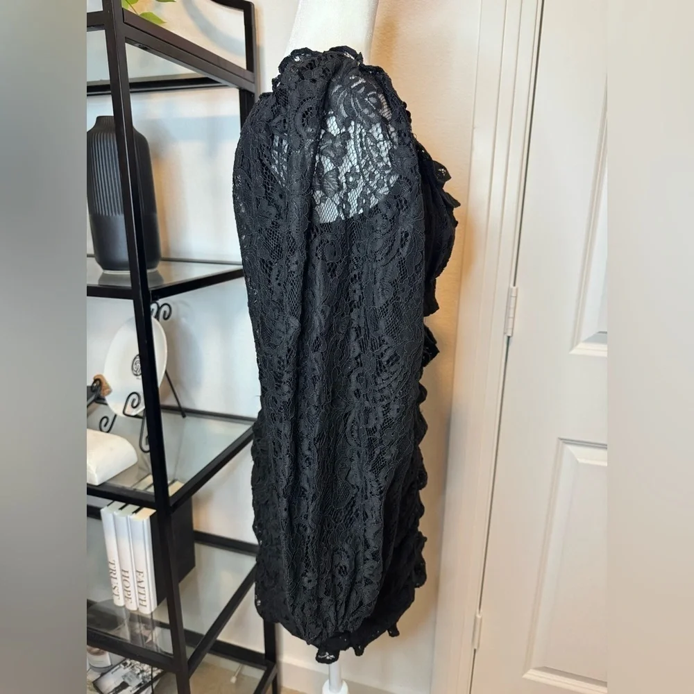 NWT ASTR the Label Womens Lace Mini Cocktail and Party Dress Black Size S - Picture 5 of 7